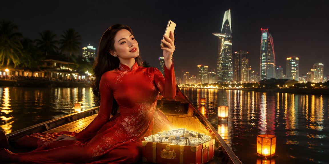 Người chơi sử dụng điện thoại di động để cược thể thao tại miền Tây sông nước